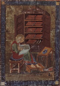 medieval scriptorium where books were copied