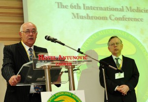 Solomon Wasser and Ivan Jakopovich open the 6th International Medicinal Mushroom Conference (Zagreb, 2011)